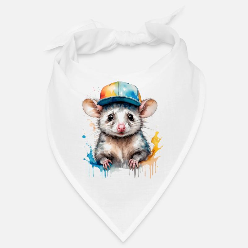 Opossum Snapback Cap Cool Tier Design Print Bandana