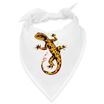 Salamander Molch Schwanzlurch Feuersalamander - Bandana - Weiß - Vorne