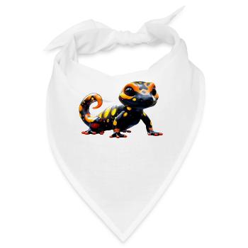 Salamander Molch Schwanzlurch Feuersalamander - Bandana - Weiß - Vorne