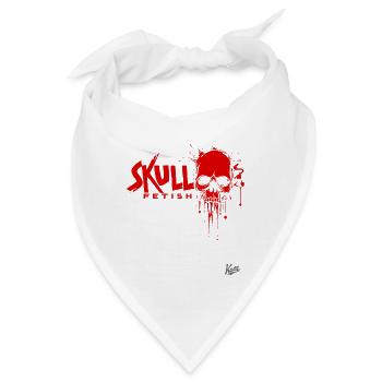 Totenkopf-Fetisch: Rock den Schädel-Style - Bandana - Weiß - Vorne