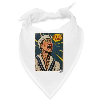 Retro Vintage Cartoon Seemann: Es ist so eng! - Bandana - Weiß - Vorne
