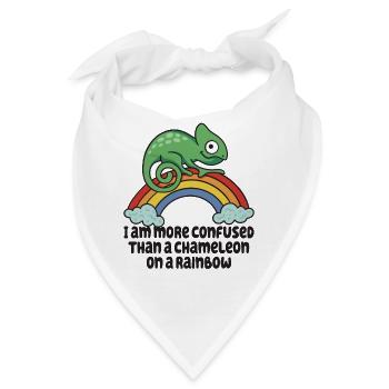 Ich Bin Verwirrter Als Ein Chamäleon - Bandana - Weiß - Vorne