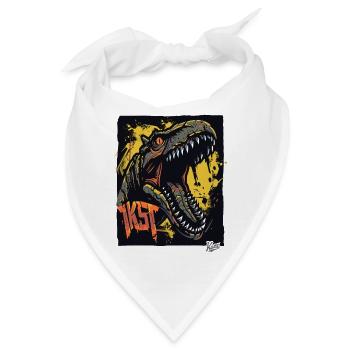 Große Zähne: Antiker Raub Dinosaurier - Bandana - Weiß - Vorne