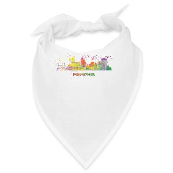 Memphean Skyline Memphis - Bandana - Weiß - Vorne