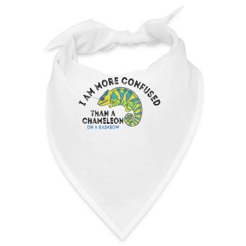 Ich Bin Verwirrter Als Ein Chamäleon - Bandana - Weiß - Vorne