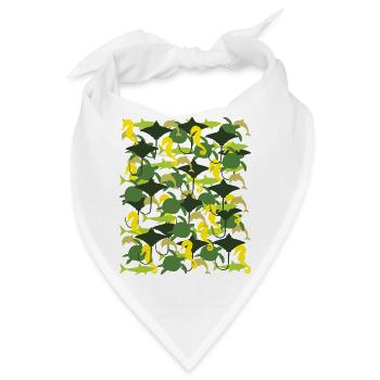 Ocean Camouflage – Meeresleben im Tarnstil - Bandana - Weiß - Vorne