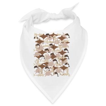 Ocean Camouflage – Meeresleben im Tarnstil - Bandana - Weiß - Vorne