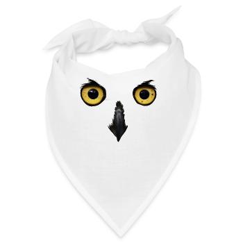 Eulengesicht Nachtaktive Raubvögel Raubvogel - Bandana - Weiß - Vorne