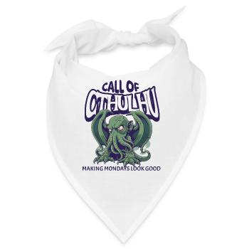 Call of Cthulhu Kult Lovecraft Necronomicon - Bandana - Weiß - Vorne