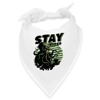 Stay Hyped - Cthulhu Kult Lovecraft Necronomicon - Bandana - Weiß - Vorne