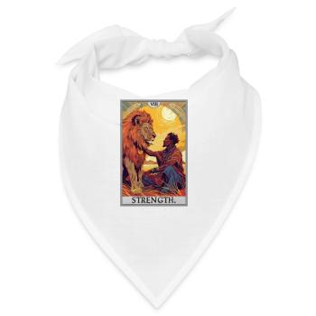 Tarotkarten Tarotkarte Strength Kraft - Bandana - Weiß - Vorne