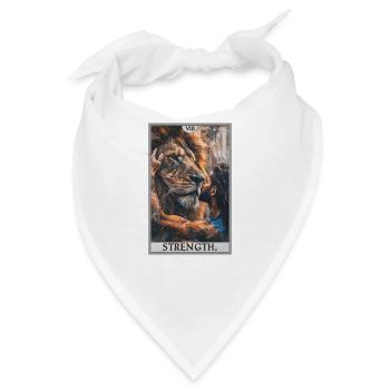 Tarotkarten Tarotkarte Strength Kraft - Bandana - Weiß - Vorne