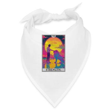 Tarotkarten Tarotkarte Strength Kraft - Bandana - Weiß - Vorne