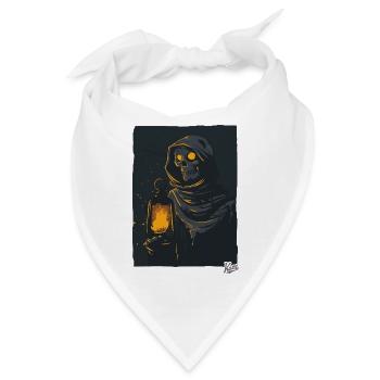 Dunkler Sensenmann mit Öllampe - Bandana - Weiß - Vorne