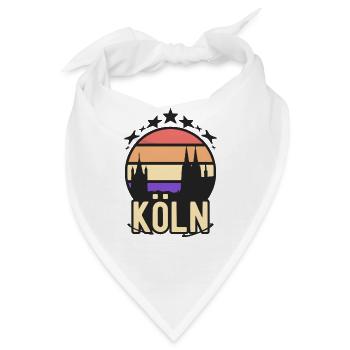 Köln Vintage Retro design Kölle kölsch colonia - Bandana - Weiß - Vorne