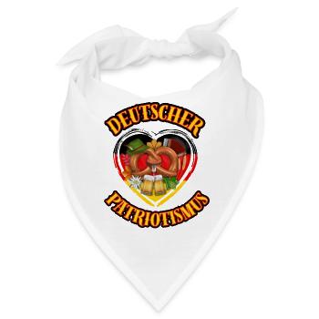 Deutschland, Germany, Patriotismus, Deutsch -5 - Bandana - Weiß - Vorne