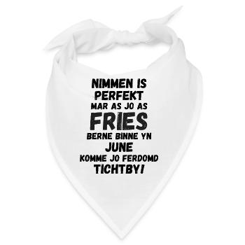 Friesische Geschenke zum Friesengeburtstag im Juni - Bandana - Weiß - Vorne