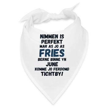 Geschenkidee für im Juni geborene Friesen - Bandana - Weiß - Vorne