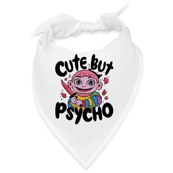 NIEDLICH, ABER PSYCHO - Bandana - Weiß - Vorne