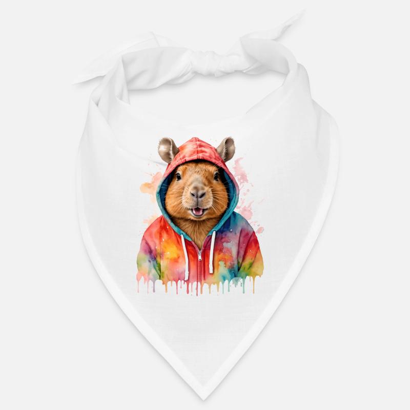 Capybara Hoodie Capy Bunt Tier Design Print Bandana