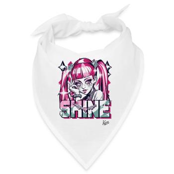 hübsches Mädchen scheint mit Diamanten und Juwelen - Bandana - Weiß - Vorne