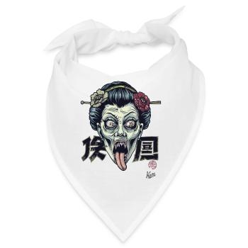 Horror Zombie Geisha - Bandana - Weiß - Vorne