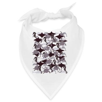 Ocean Camouflage – Meeresleben im Tarnstil - Bandana - Weiß - Vorne