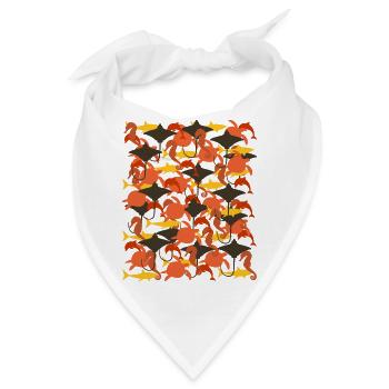 Ocean Camouflage – Meeresleben im Tarnstil - Bandana - Weiß - Vorne