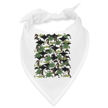 Ocean Camouflage – Meeresleben im Tarnstil - Bandana - Weiß - Vorne