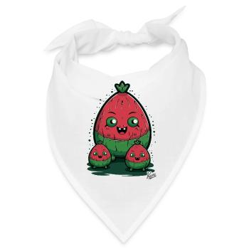 Fruchtige Familie: Die Melone Melonen - Bandana - Weiß - Vorne
