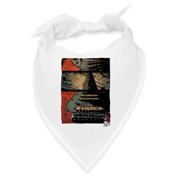 Zoom auf die Gitarre - Bandana - Weiß - Vorne