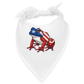 Coqui Frosch Symbol Taino Boricua Puerto - Bandana - Weiß - Vorne