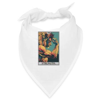 Tarotkarten Tarotkarte Strength Kraft - Bandana - Weiß - Vorne