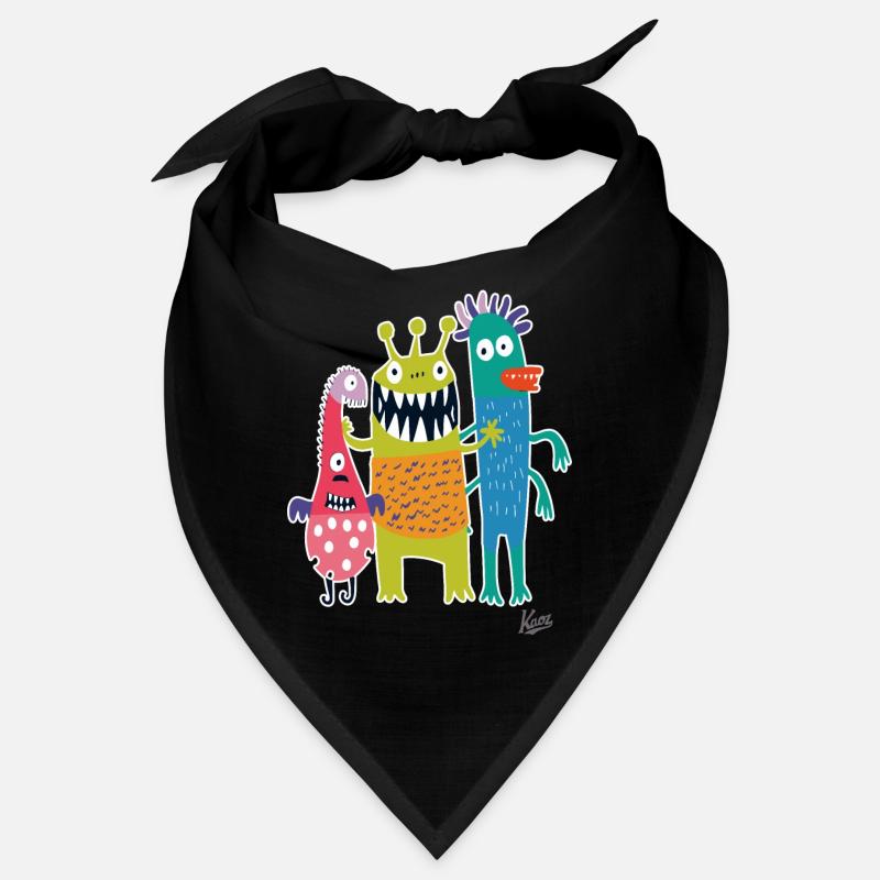 Three funny little naughty monsters Bandana