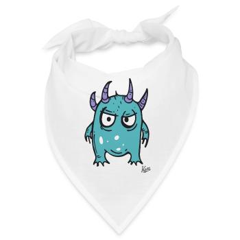 Kleiner Monster Kerl - Bandana - Weiß - Vorne