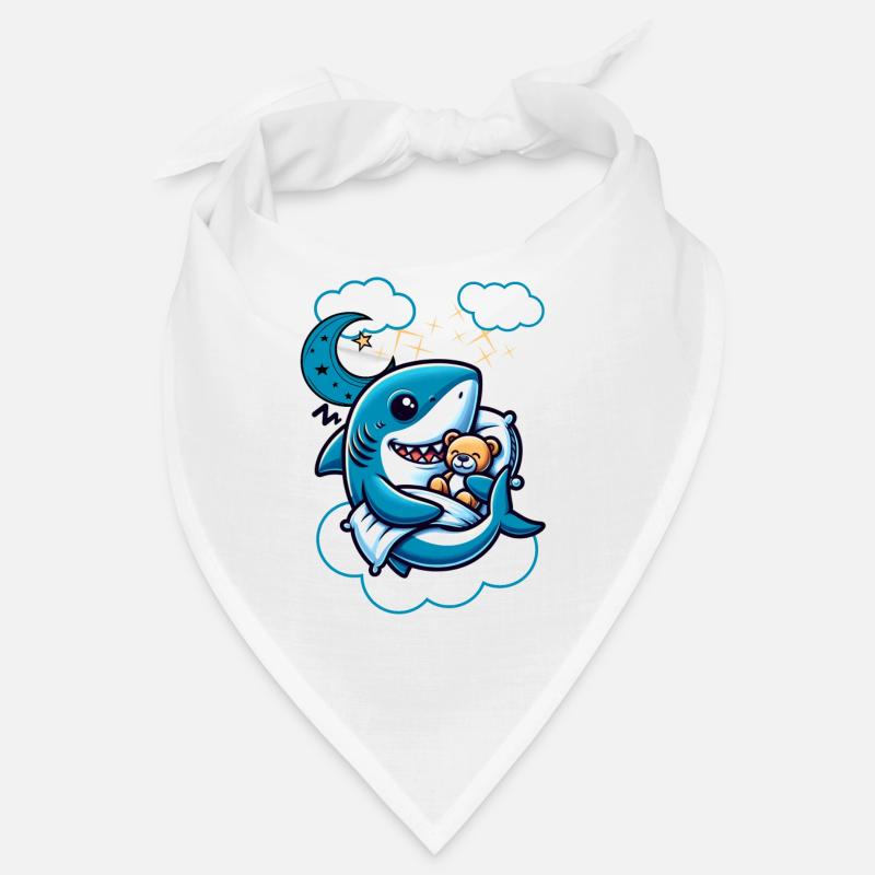 Bouclier de sommeil de requin avec ours en peluche mignon Bandana