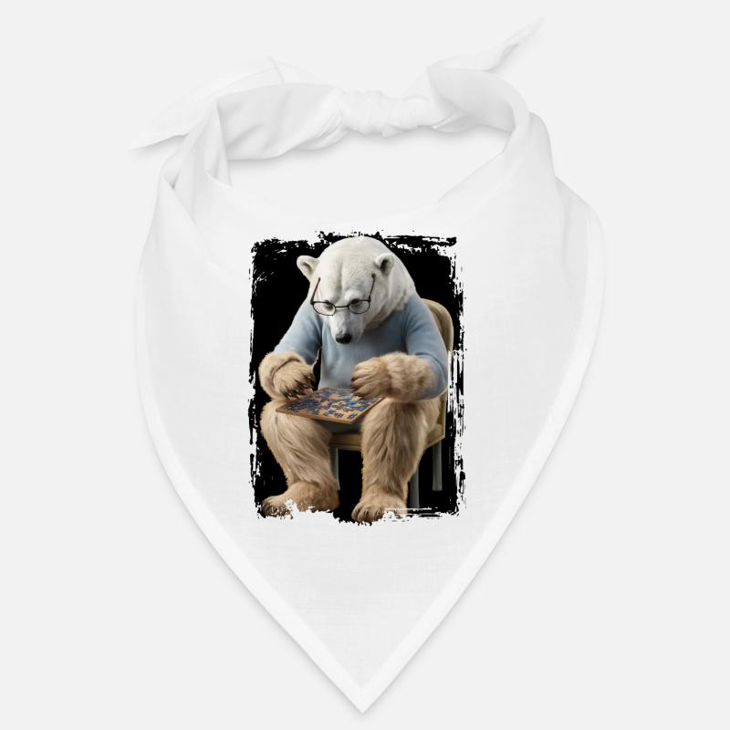 Eisbär spielt Puzzle Geschenk Bandana