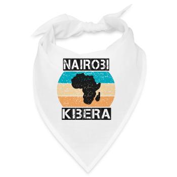 Nairobi Kibera Afrika vintage sunset Stil - Bandana - Weiß - Vorne