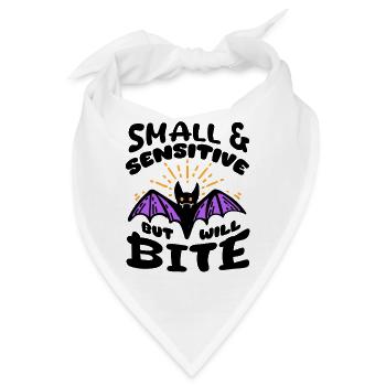 Fledermaus Halloween Small Sensitive But Will Bite - Bandana - Weiß - Vorne