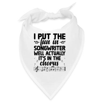 Musiker Songwriter Sänger Musiker Musik Musik Pr - Bandana - Weiß - Vorne