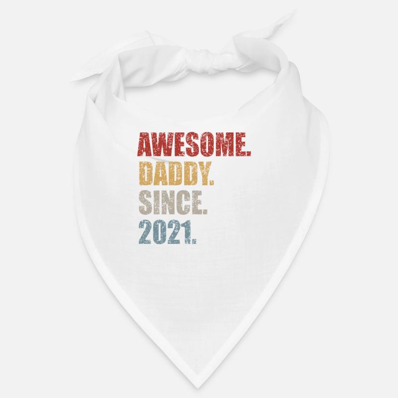 Awesome Daddy Since 2021 Father's Day Retro Bandana