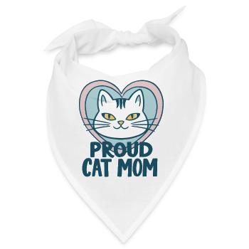 STOLZE KATZENMAMA - Bandana - Weiß - Vorne
