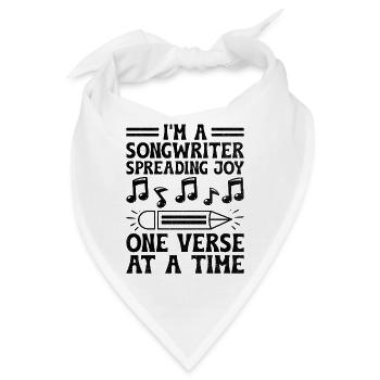 Musiker Songwriter Sänger Musiker Musik Musik Pr - Bandana - Weiß - Vorne