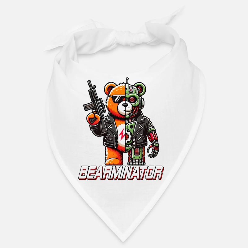 Bearminator Funny Cyborg Teddy Bear Design Bandana