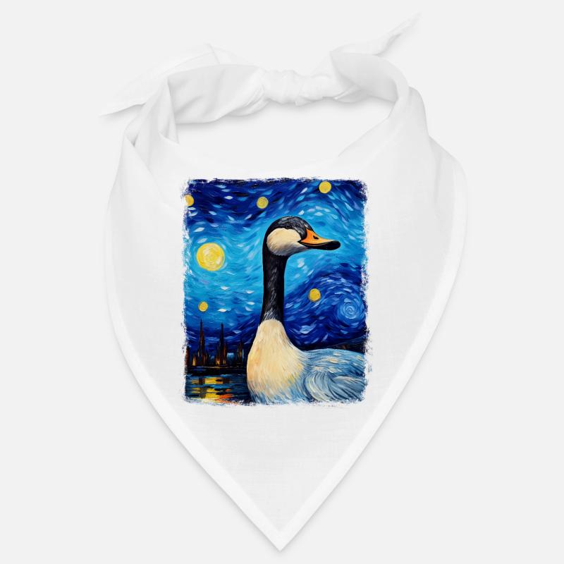 Oie Oie Canard Nuit Étoilée Peinture Bandana