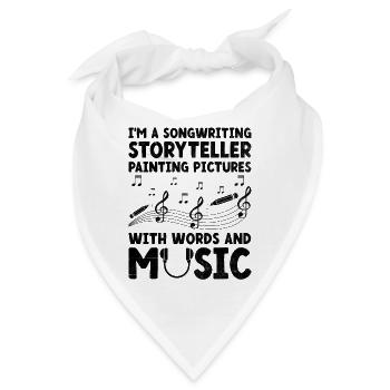 Musiker Songwriter Sänger Musiker Musik Musik Pr - Bandana - Weiß - Vorne