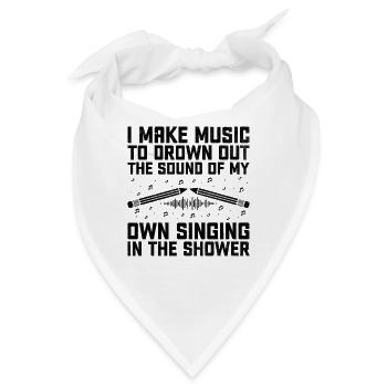 Musiker Songwriter Sänger Musiker Musik Musik Pr - Bandana - Weiß - Vorne
