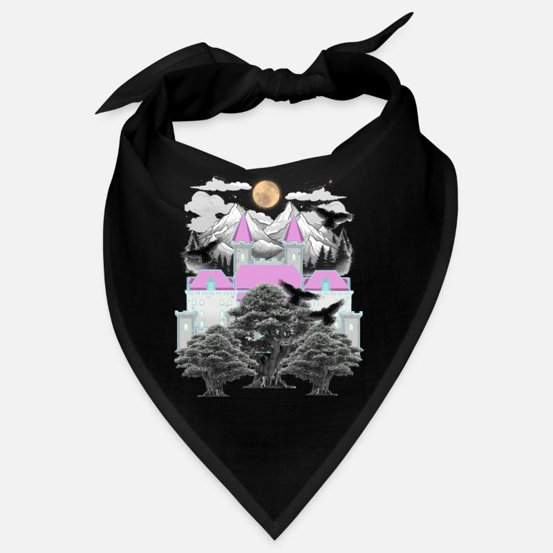 Middle Ages, Castle, Fairy Tales, Mystical, Ravens, Crows Bandana