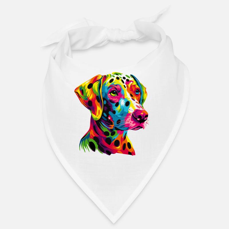 Dalmatiner Hunde Bunte Farben Pop Art Regenbogen Bandana