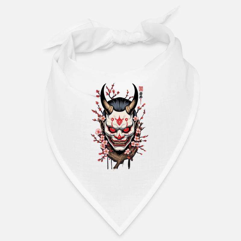 Oni Dämonen Maske Samurai Aesthetic Yokai Bandana